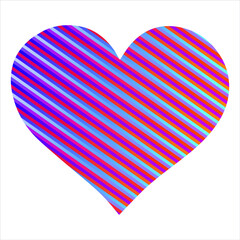 Colorful vector Heart icon. Love symbol Flat style. Design elements for Valentine's day