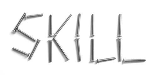 Skill word made from bolts