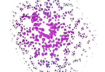 Fototapeta premium Light Pink, Blue vector background with bubble shapes.