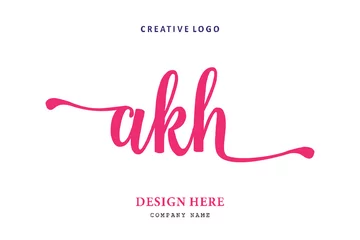 Deurstickers pharmacy logo letter AKH is simple, easy to understand and authoritative © Bewolu