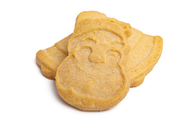 buttered christmas cookies isolated