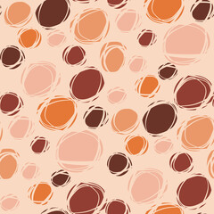 Vintage polka dot autumn seamless pattern