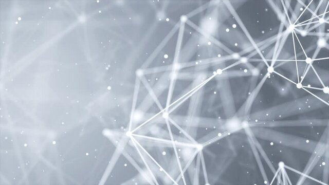 Abstract Neural network concept. Connected cells with links Loop background. High technology process. communications, technology, internet, plexus, social media Business video corporate presentation