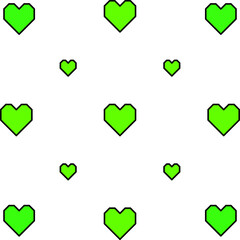 Obraz premium hearts drawn along a line with bubbles inside and outside. multi-colored hearts make different shapes.