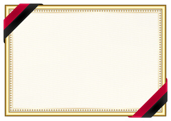 Horizontal  frame and border with Angola flag