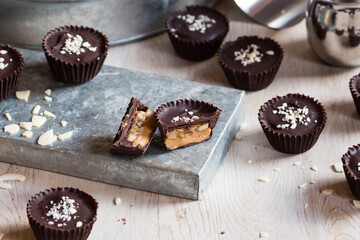 Chocolate almond pralines