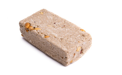 halva with nuts isolated