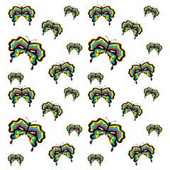 vector pattern with  butterflies
