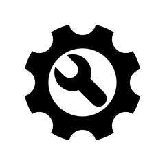 Settings tool icon v1. Internet flat icon symbol for applications.