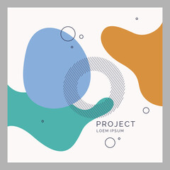 Modern backgrounds with abstract elements and dynamic shapes. Compositions of colored spots. Vector illustration.