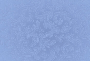 Blue background with floral fantasy design