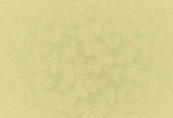 Golden background with floral fantasy design