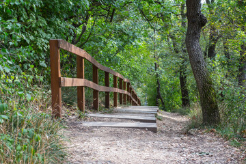 Fototapeta premium Stairs on a hill in Budapest. Hungary
