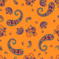 Paisley seamless pattern. Vector floral  ornament