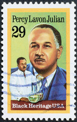 Black heritage, Percy Lavon Julian on american stamp