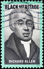 Black heritage, Richard Allen on american stamp