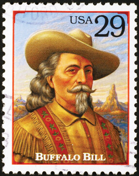 Buffalo Bill on american postage stamp