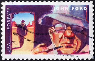 Film director John Ford on american postage stamp