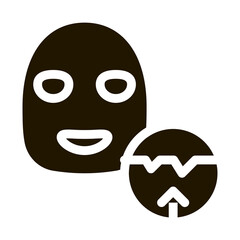 Wrinkle Smoothing Mask glyph icon vector. Wrinkle Smoothing Mask Sign. isolated symbol illustration