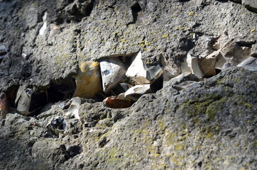 Photo of old damaged beton wall