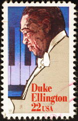 Musician Duke Ellington on american postage stamp