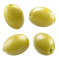 Delicious olives collection, isolated on white background