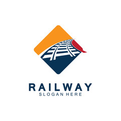 Simple Rail logo vector icon design illustration
