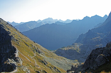 Fototapeta Treking po górach Tatrach obraz