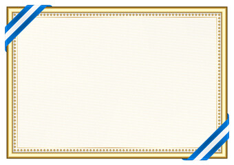 Horizontal  frame and border with Honduras flag