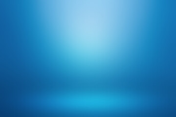 blue gradient abstract background with soft spot light for product displaying. - obrazy, fototapety, plakaty
