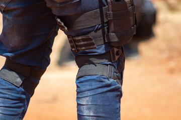Wearing Blue Jeans with Tactical Gear