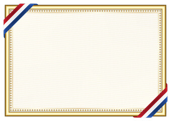 Horizontal  frame and border with Netherlands flag