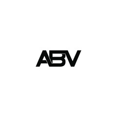 abv letter original monogram logo design