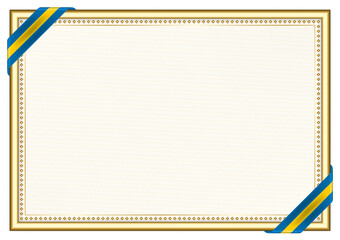 Horizontal  frame and border with Sweden flag