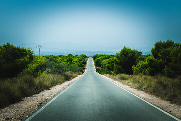 Camino al mar del horizonte.