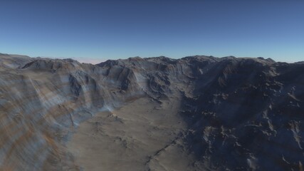 3D Rendered Fantasy Alien Landscape - 3D Illustration