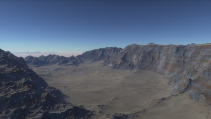 3D Rendered Fantasy Alien Landscape - 3D Illustration