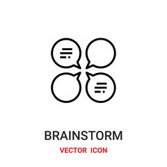 Brainstorm vector icon. Modern, simple flat vector illustration for website or mobile app.Speech bubble symbol, logo illustration. Pixel perfect vector graphics