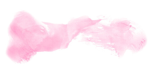 Abstract watercolor background hand-drawn on paper. Volumetric smoke elements. Pink color. For design, web, card, text, decoration, surfaces.