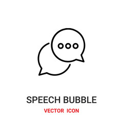 speech bubble icon vector symbol. speech bubble symbol icon vector for your design. Modern outline icon for your website and mobile app design.