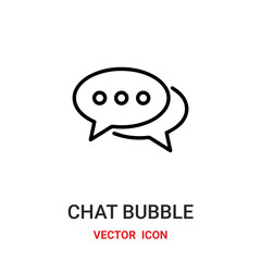 speech bubble icon vector symbol. speech bubble symbol icon vector for your design. Modern outline icon for your website and mobile app design.