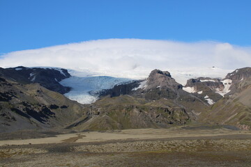 Svinafellsjökull Glacier close to Skaftafell in Vatnajökull National Park in South Iceland
