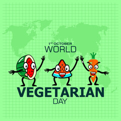 World Vegetarian Day,  poster and banner