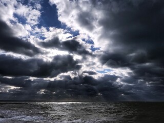 storm over the sea