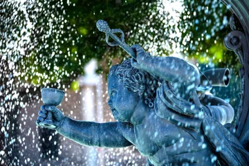 Deutschland, Baden-Württemberg, Landeshauptstadt Stuttgart. Schlossplatz, Brunnen © fotokunst63
