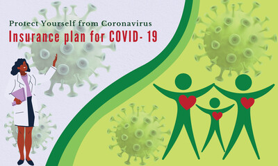 illustration of coronavirus isnurance policy, protect yourself from coronavirus
