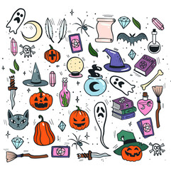 Seth is waiting for Halloween. magic items attributes of the festival of the dead and ghosts