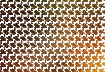 Light Orange vector background with lamp shapes.