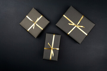 Gift black and white boxes, black friday