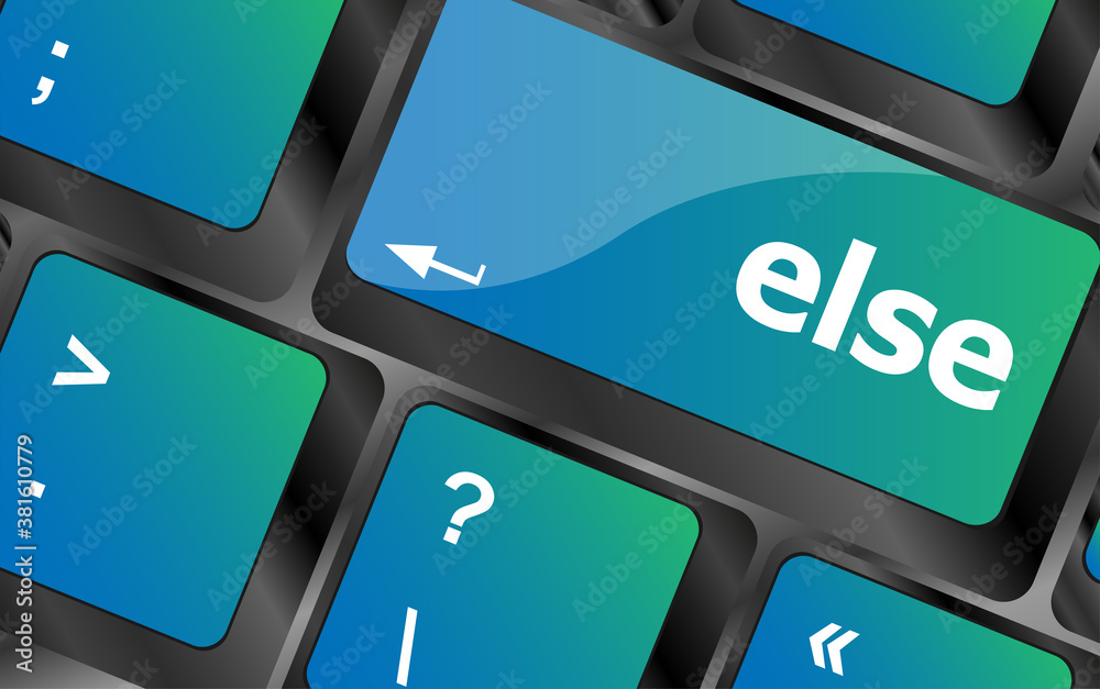 Poster else button on computer pc keyboard key